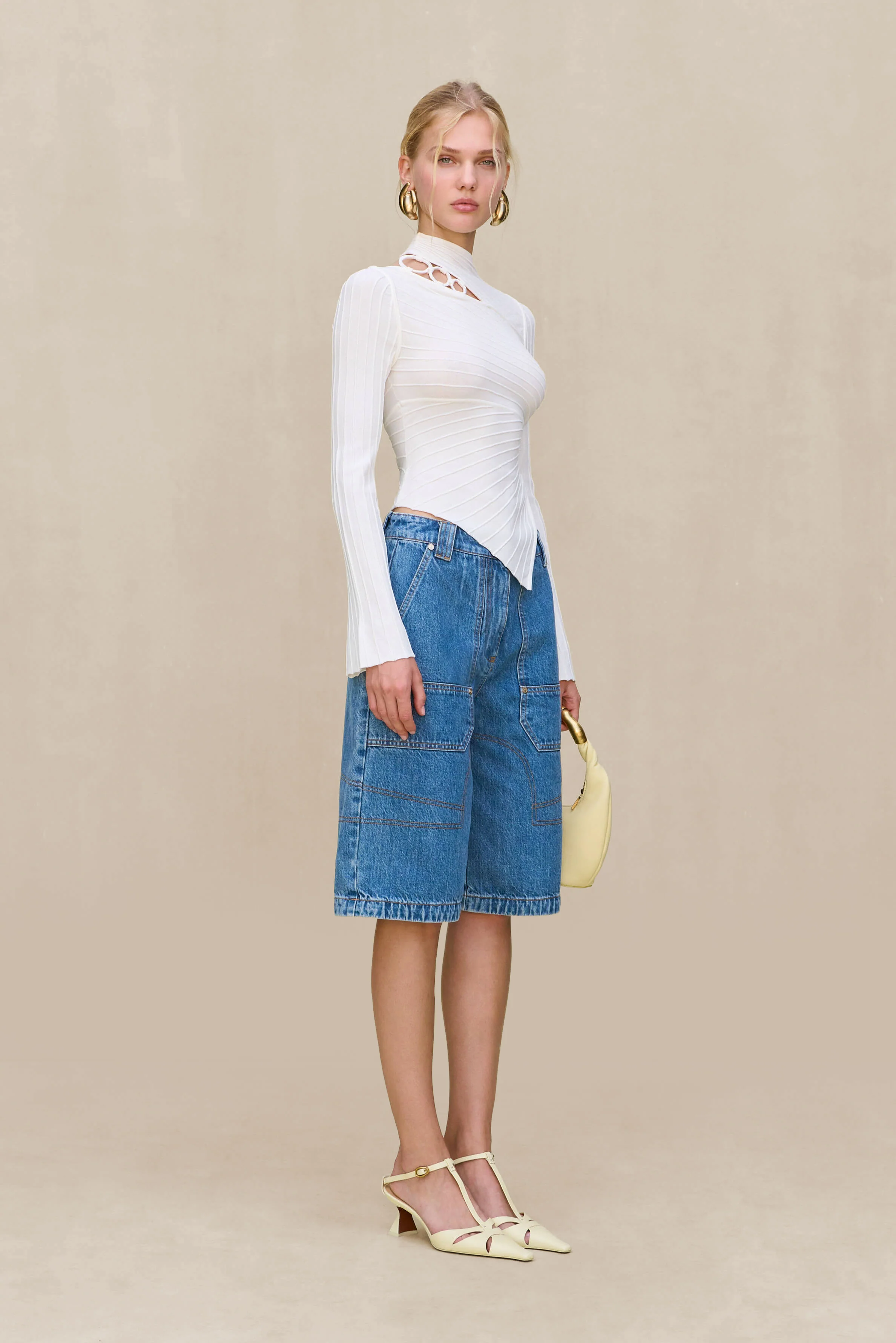 TAYLA KNIT TOP - OFF WHITE - Image 5