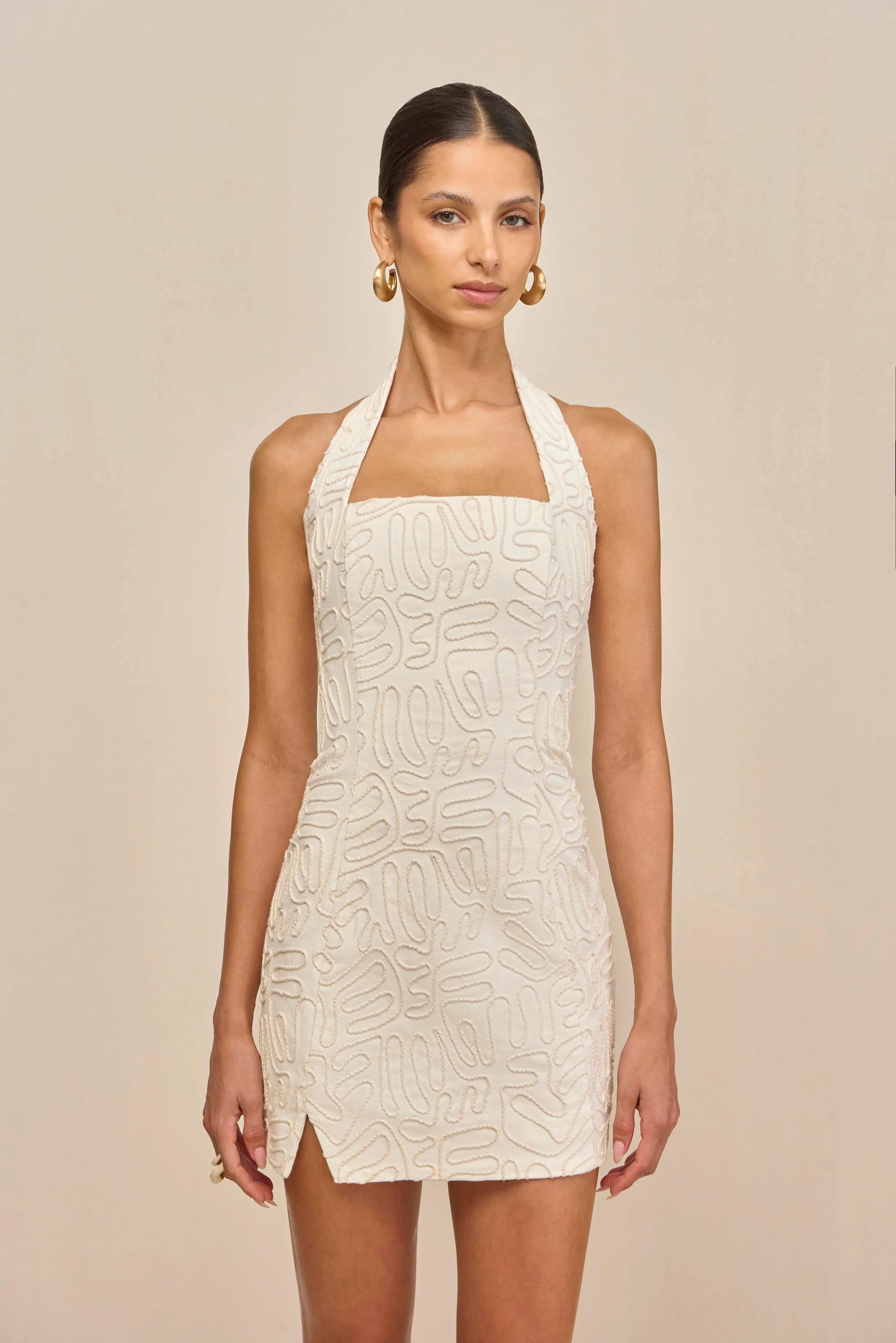 TYRISHA DRESS - OFF WHITE MULTI