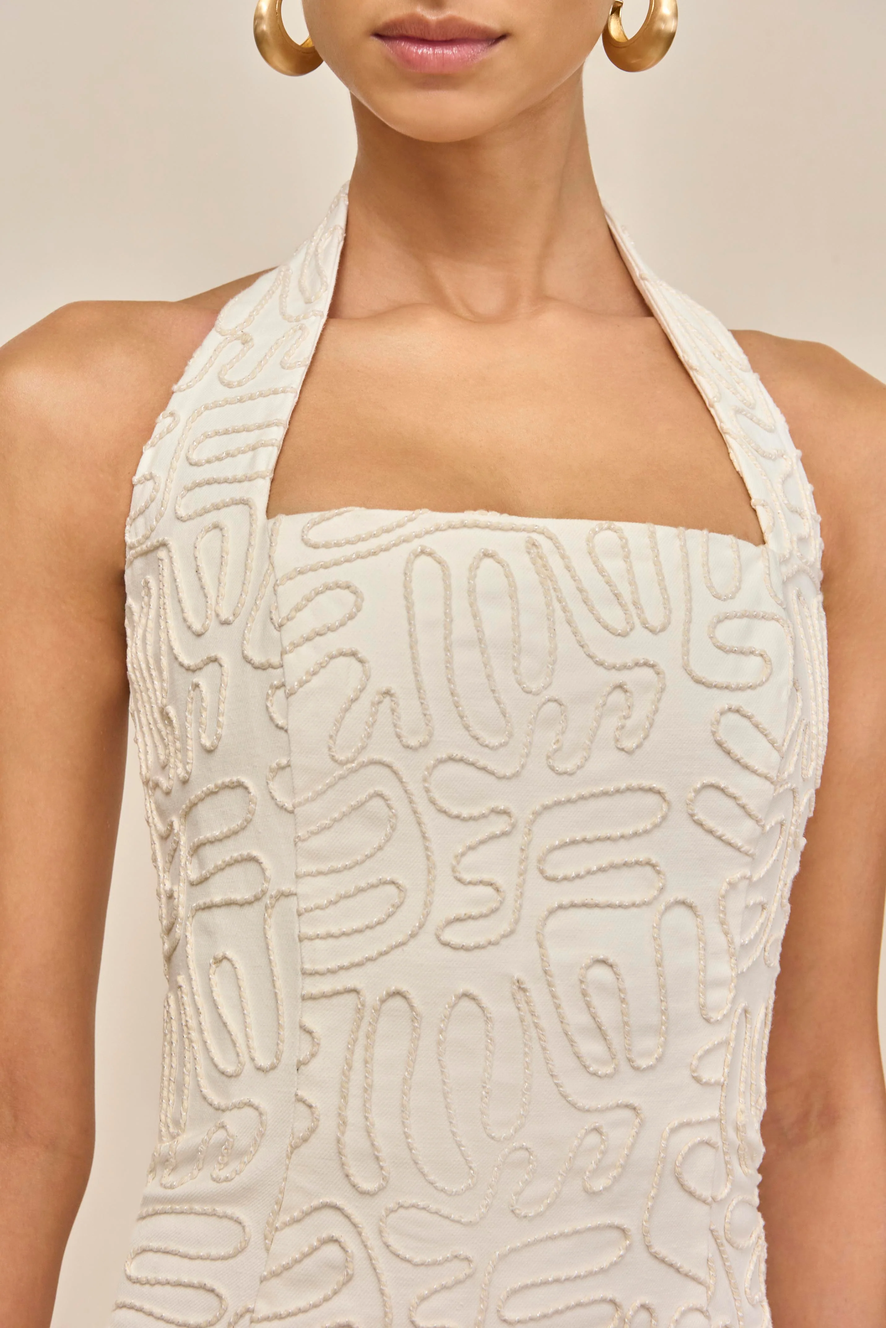 TYRISHA DRESS - OFF WHITE MULTI - Image 3