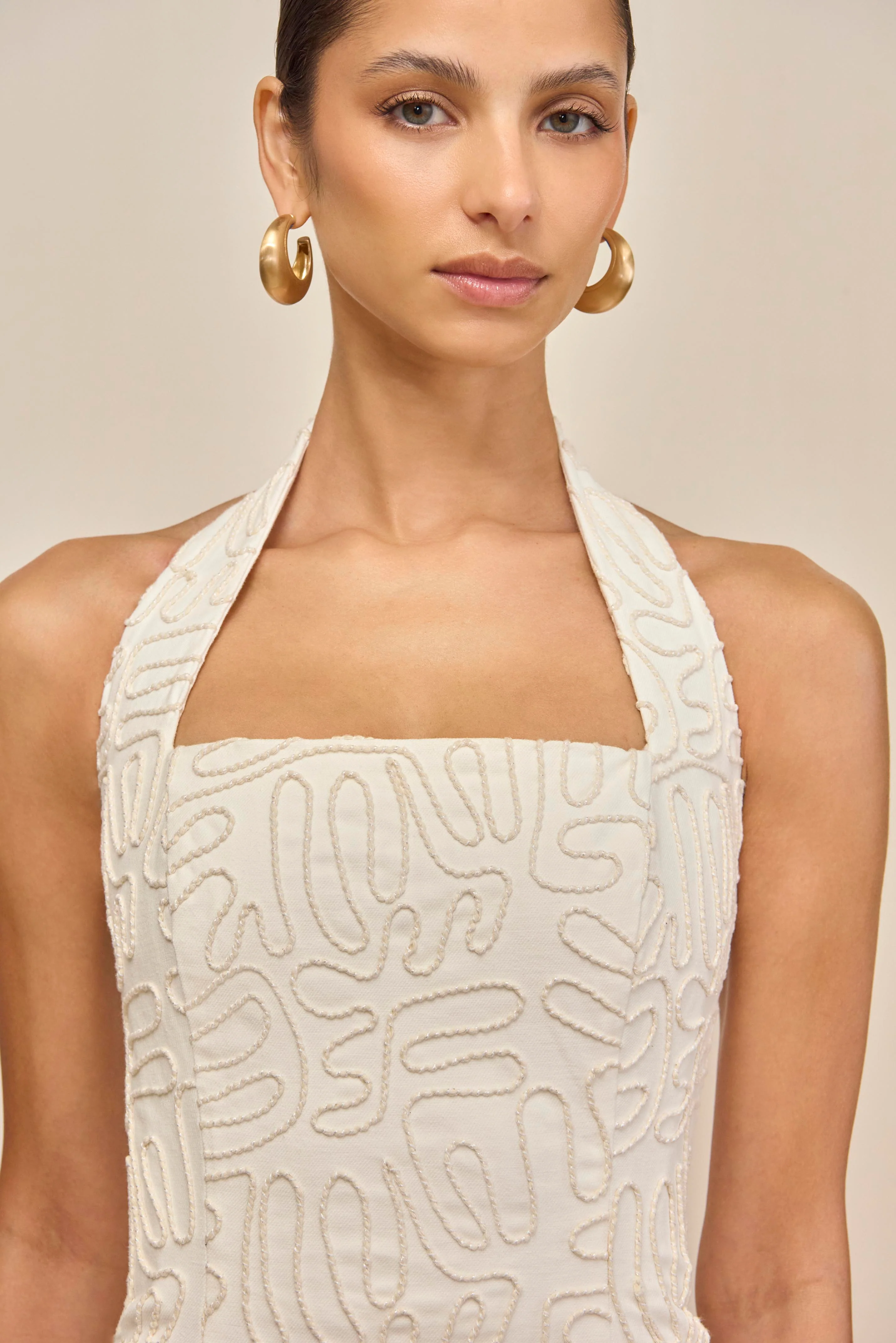 TYRISHA DRESS - OFF WHITE MULTI - Image 5