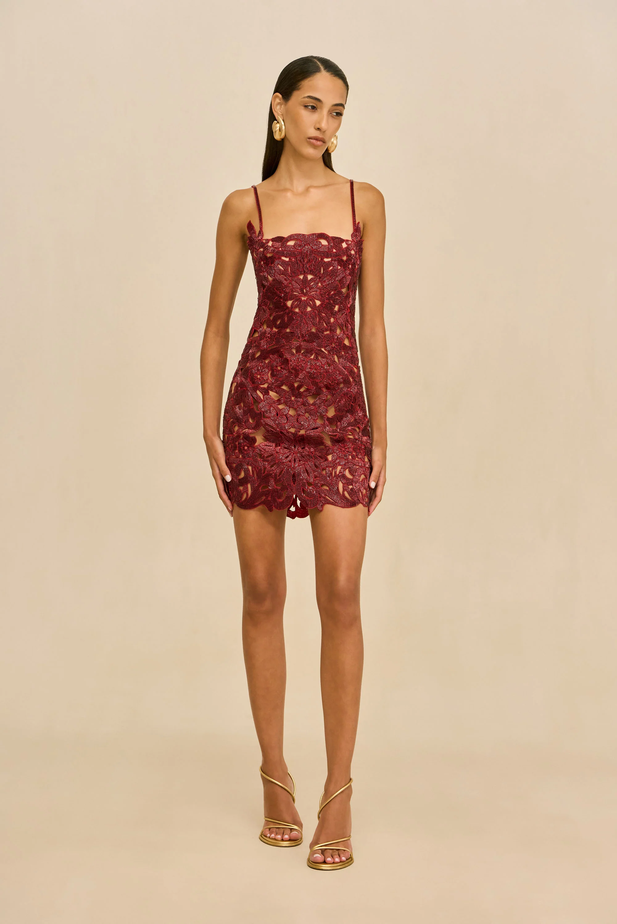 VANYA DRESS - MERLOT - Image 2