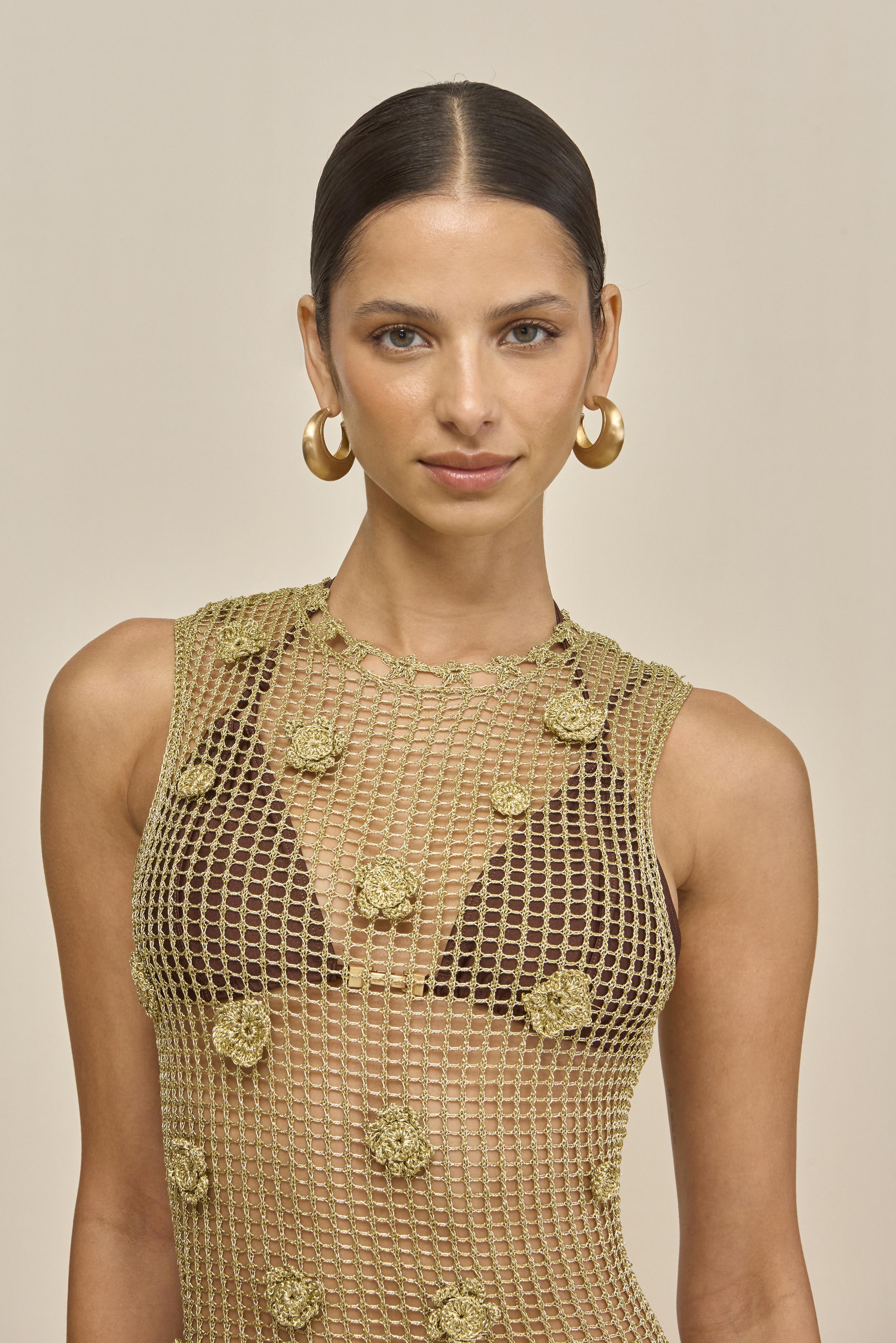 VERMEER DRESS - GOLD - Image 3