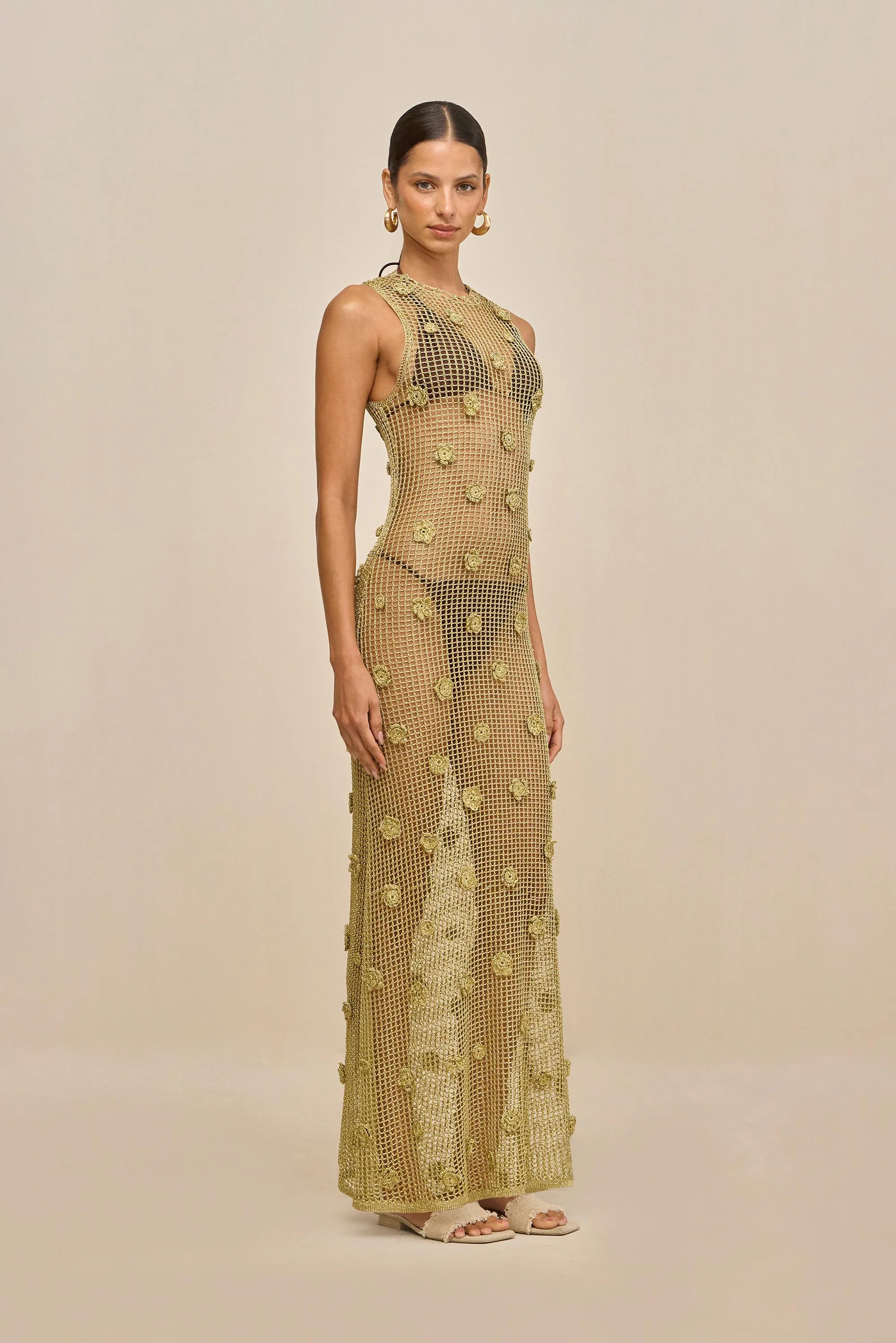 VERMEER DRESS - GOLD - Image 4