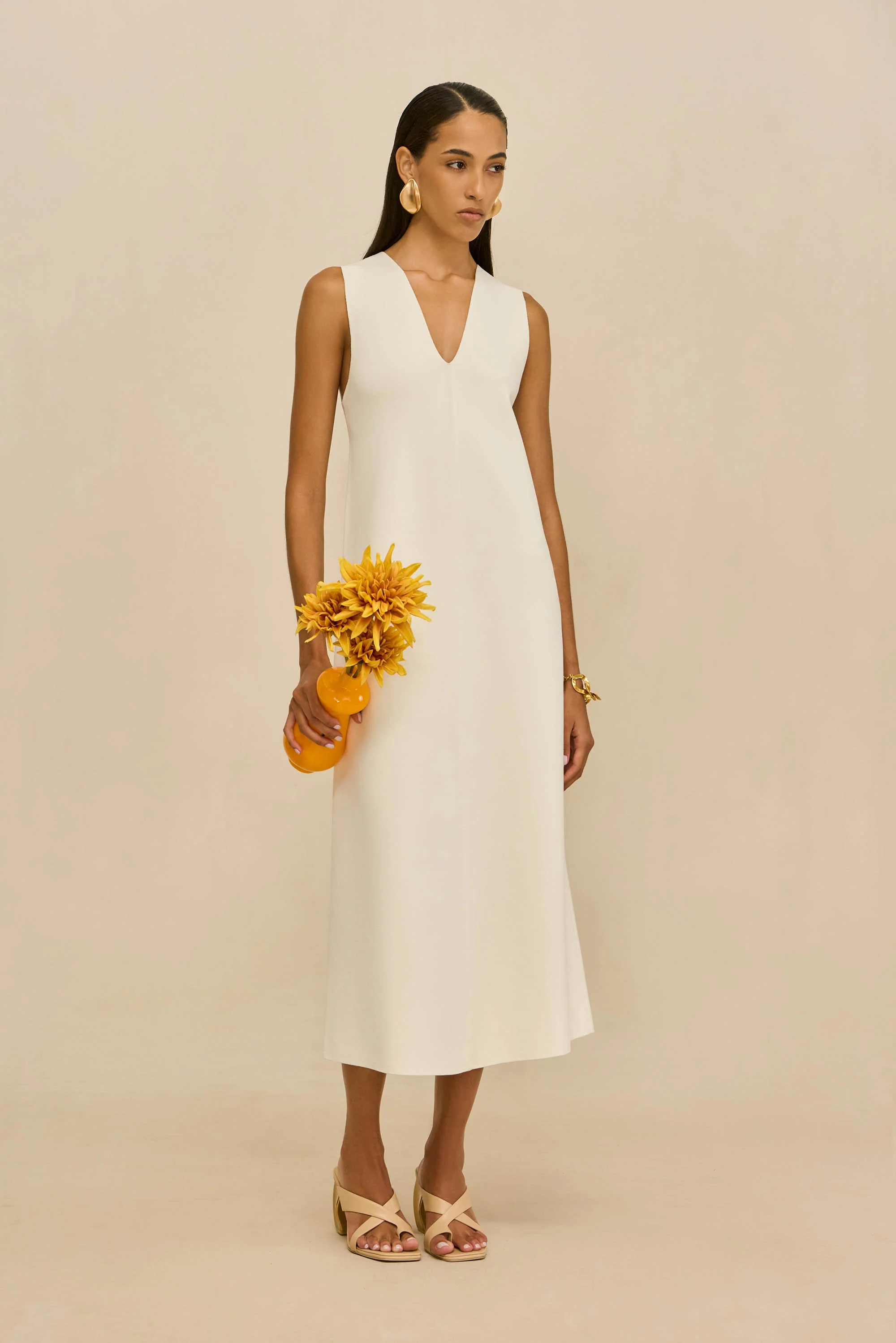 VIOLLET KNIT DRESS - OFF WHITE - Image 3