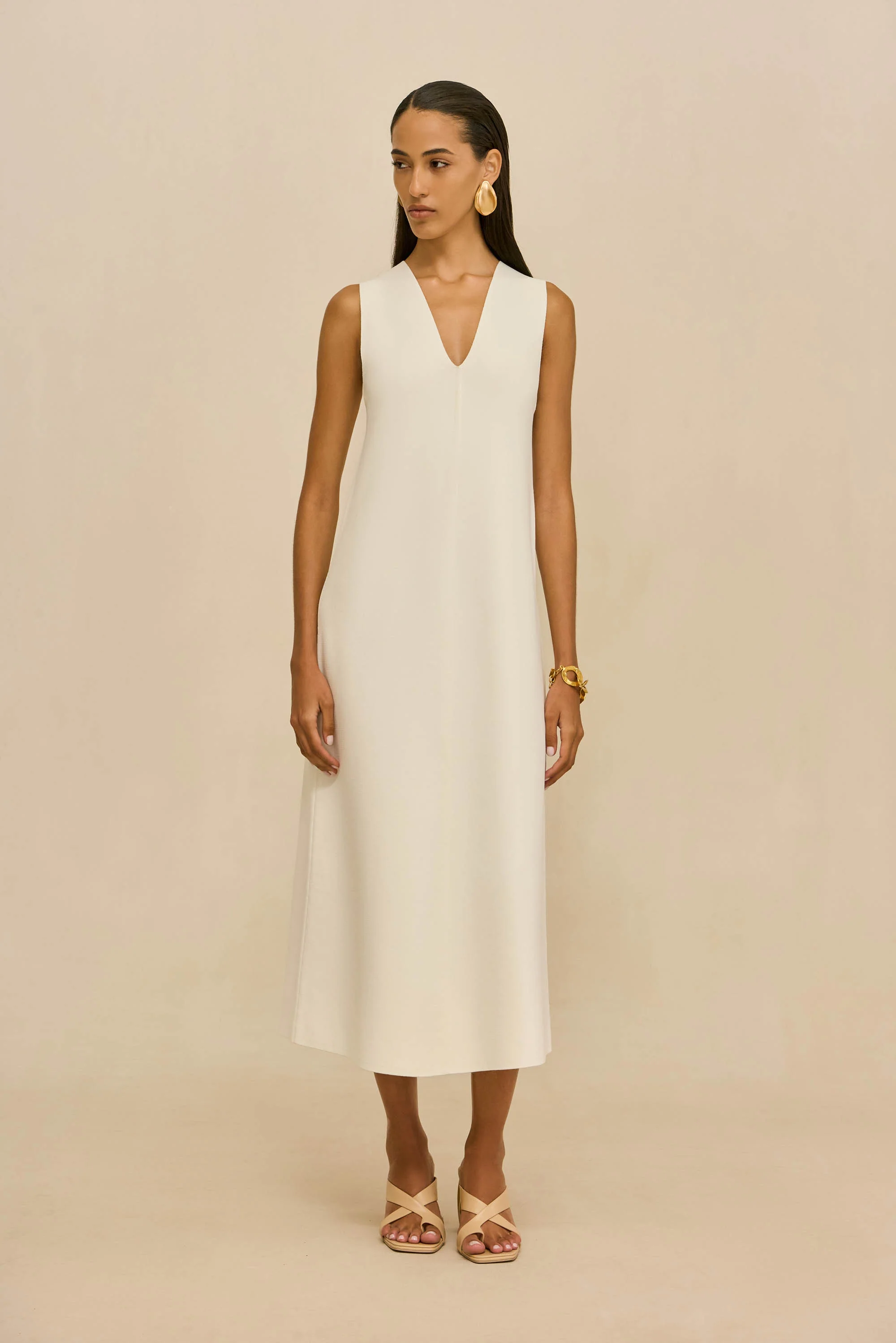 VIOLLET KNIT DRESS - OFF WHITE - Image 4