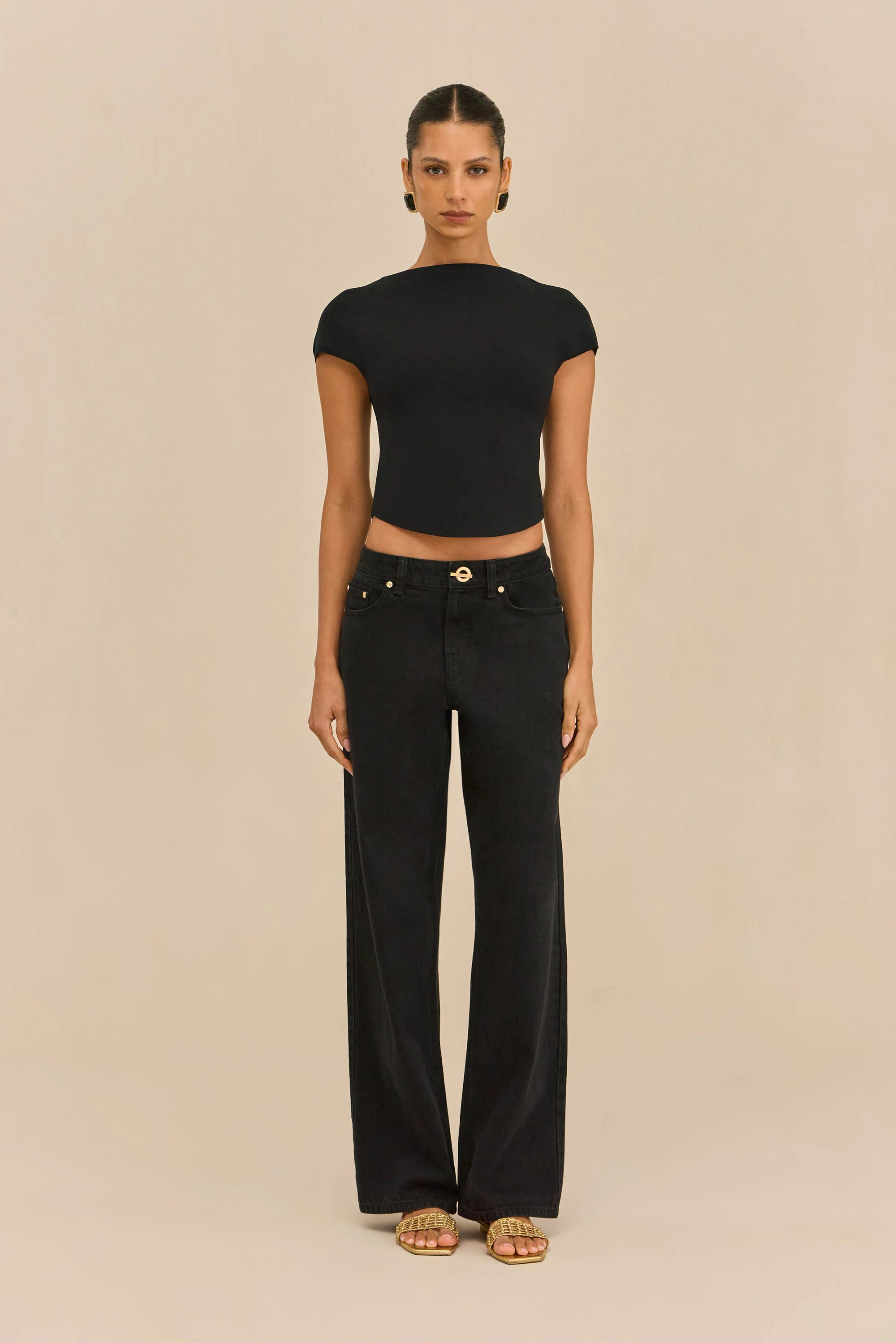 VIRGINIANA KNIT TOP - BLACK - Image 4
