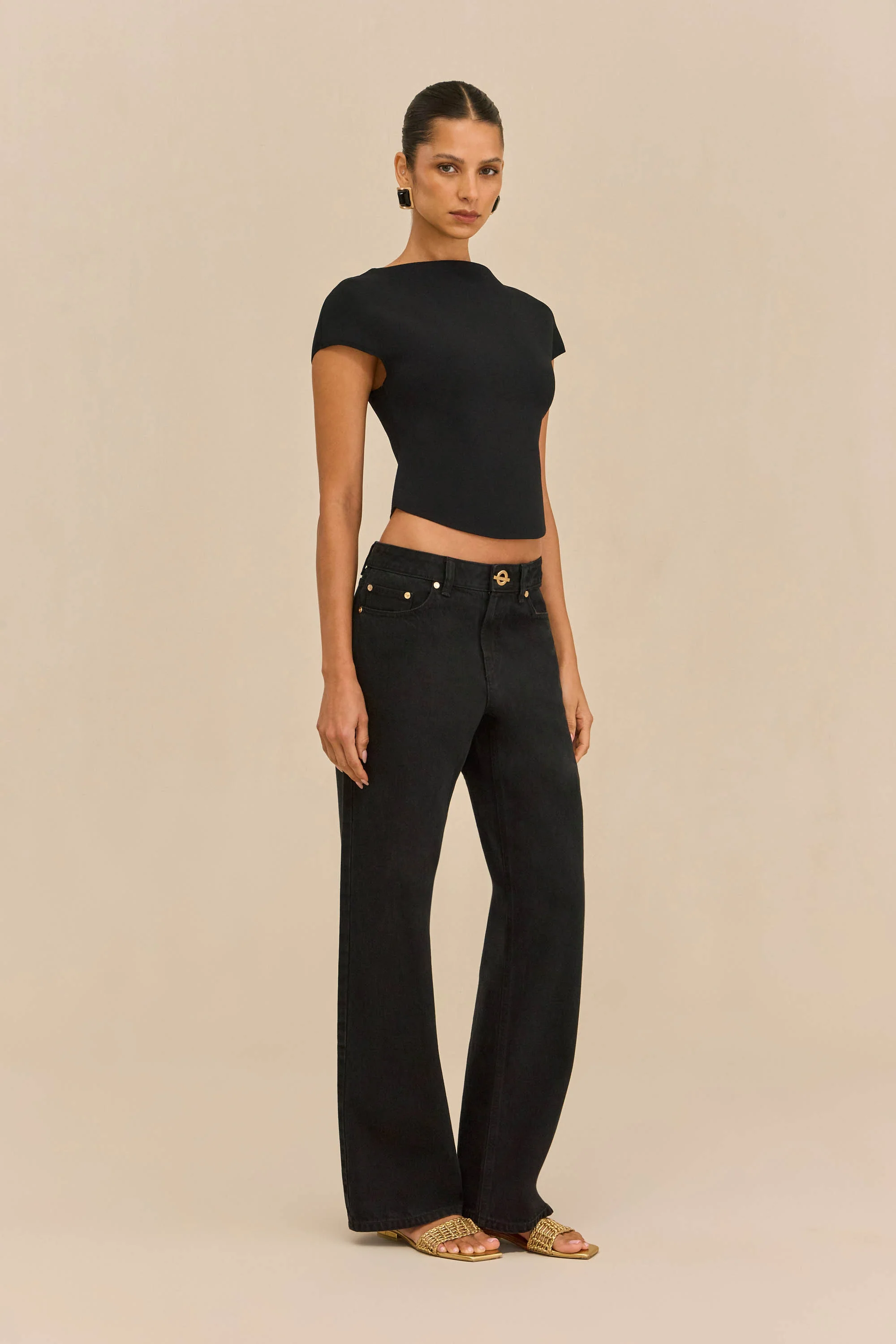 VIRGINIANA KNIT TOP - BLACK - Image 5