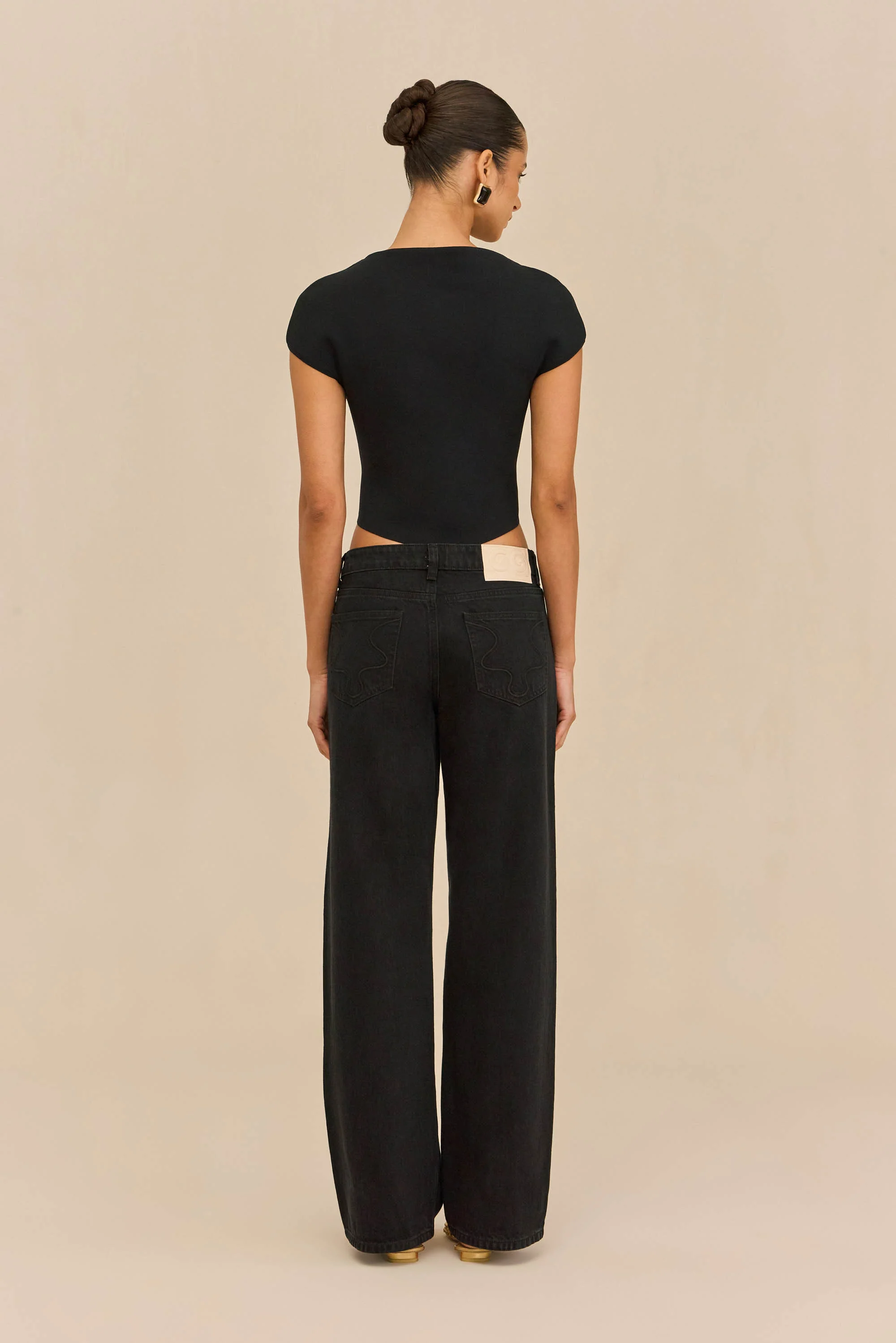 VIRGINIANA KNIT TOP - BLACK - Image 6