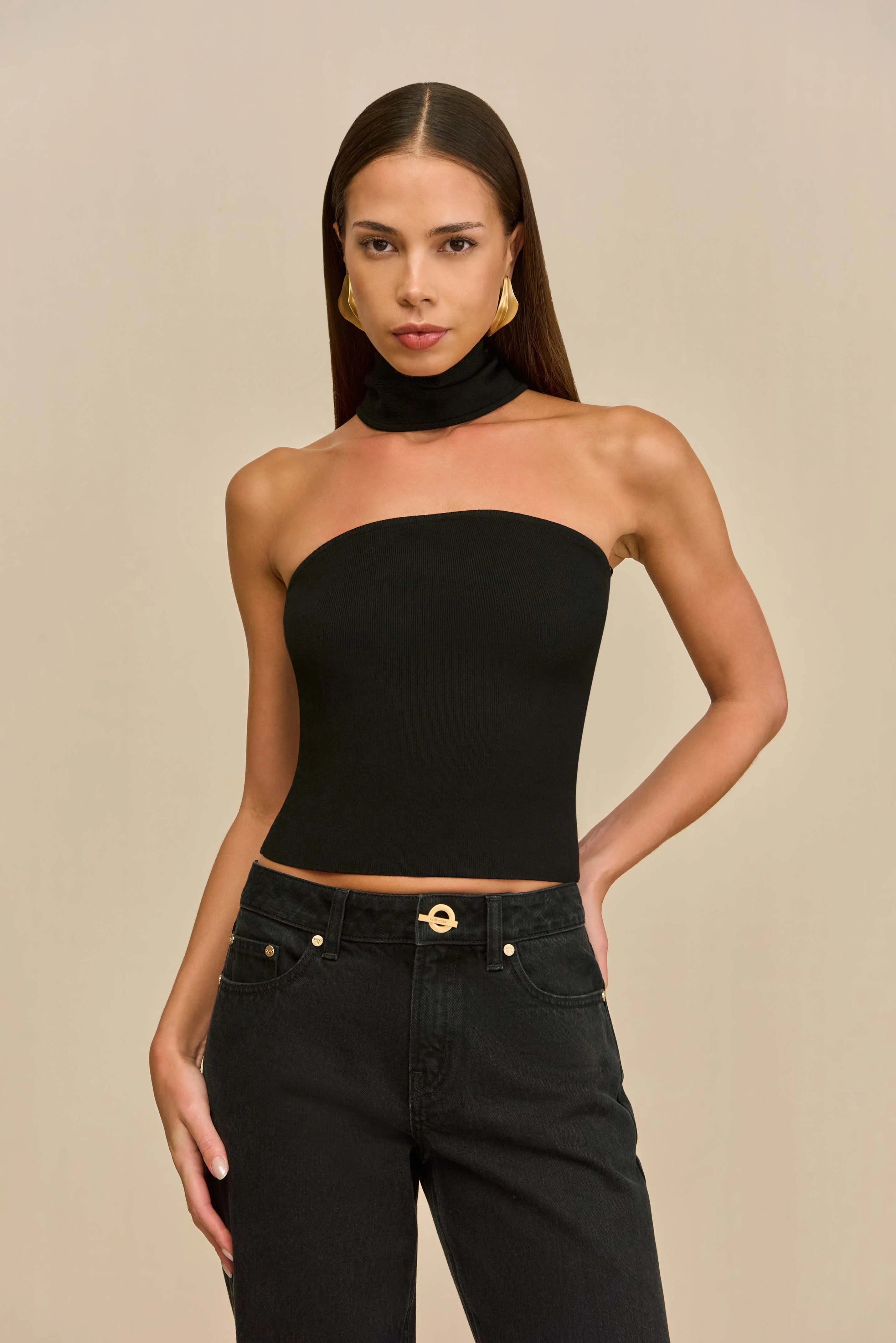 WALI KNIT TOP - BLACK - Image 3