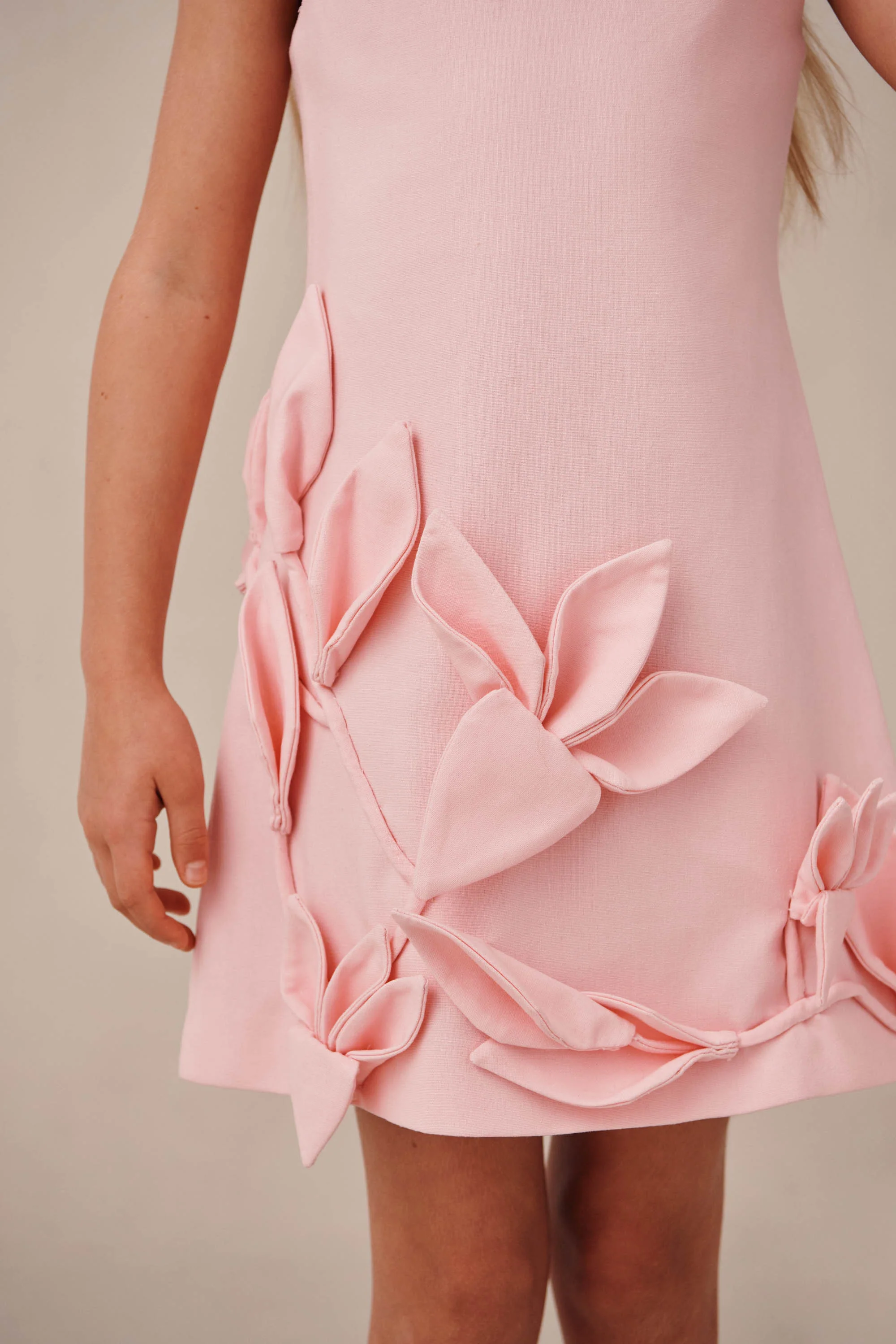 KIDS WISTERIA DRESS - PETAL PINK - Image 5