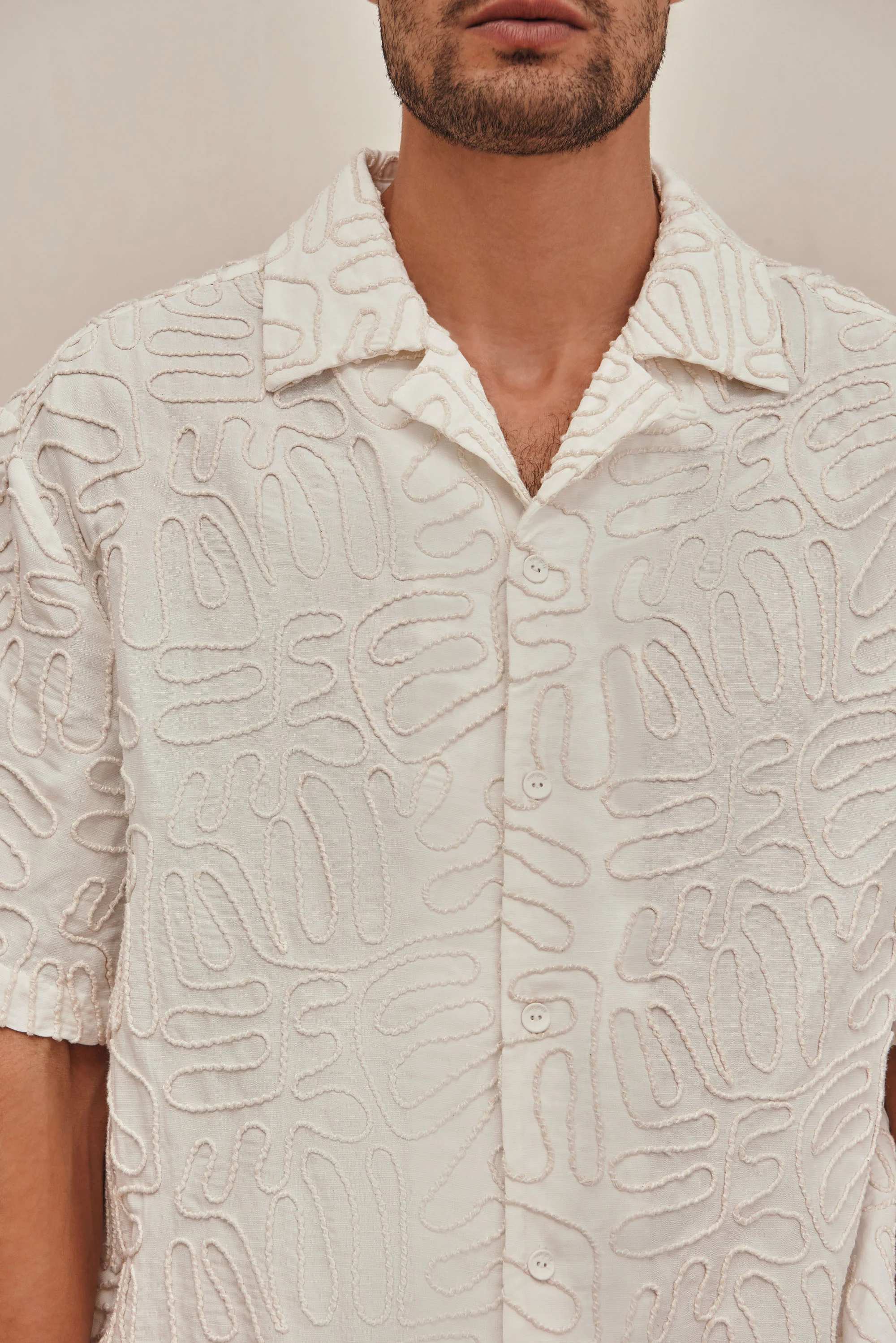 RYAN SHIRT - OFF WHITE MULTI - Image 3