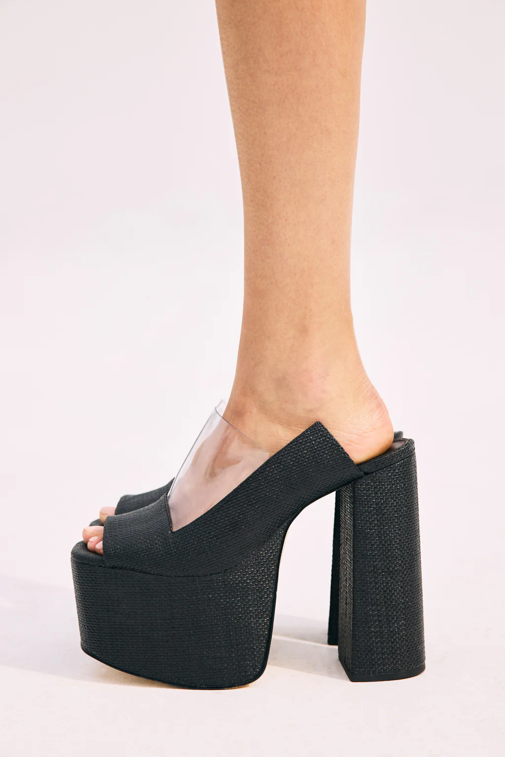 ZIGGY PLATFORM - BLACK RAFFIA - Image 4