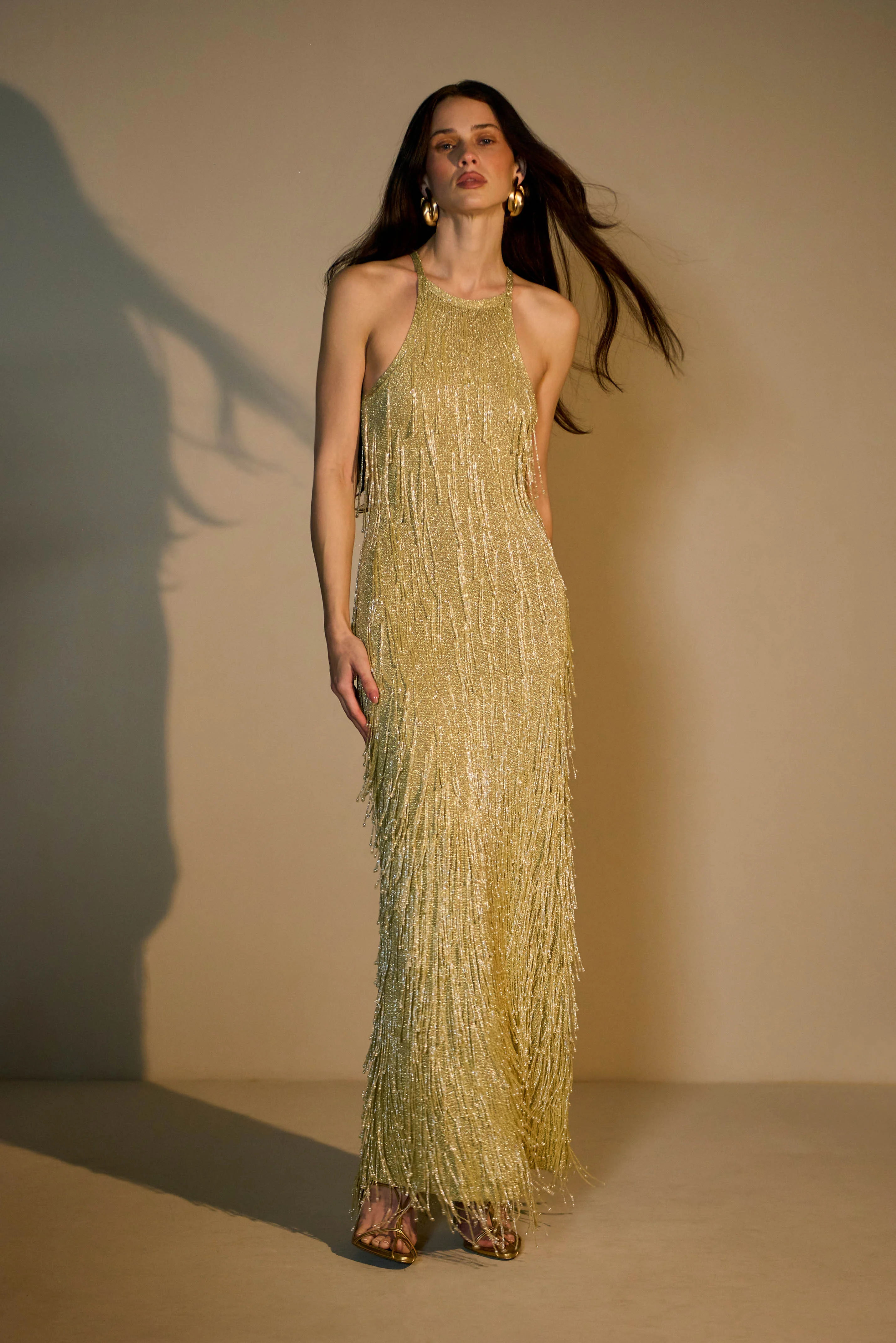 ZION KNIT GOWN - LIGHT GOLD - Image 6
